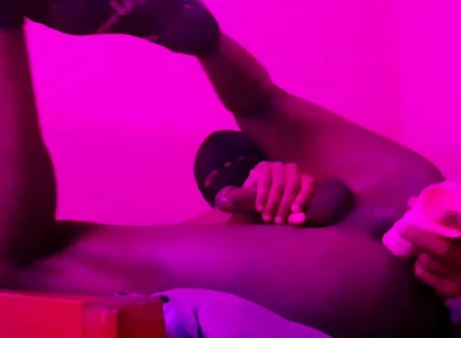 Fucking My Ass and Stroking My Hard Cock