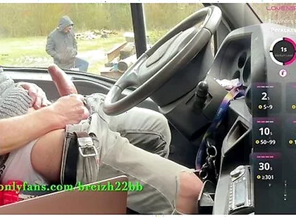 Big Package Tease In My Truck Rest Area Hookup