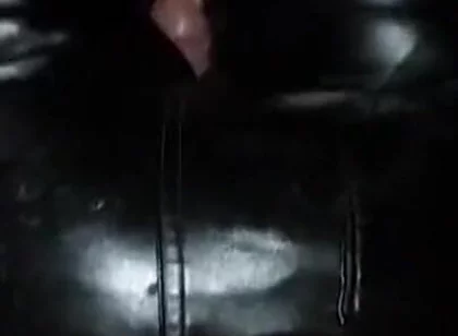 Big leather ass cumshot