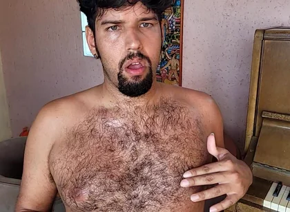 Hairy Bear Full Body Tease