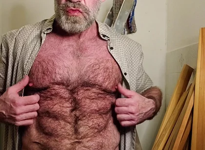 Hairy Dilf Gets Caught Wanking