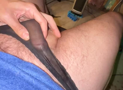 Impromptu Vibrator Makes My Cock Quickly so From Semi Hard to Ruined Cumshots