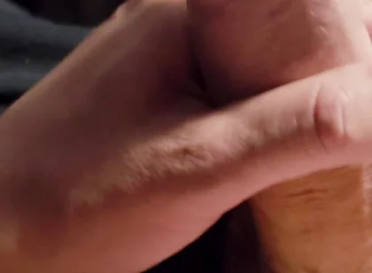 Masturbating My Big Cock Until Cumming. Close-up POV