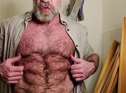 Hairy Dilf Gets Caught Wanking