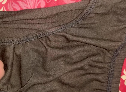 I cum on my Aunty Sangeeta's black panties.