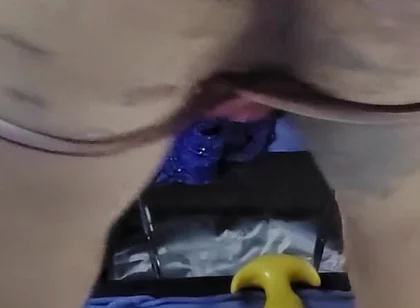 Butt slut ryan743 bounces on big dildo