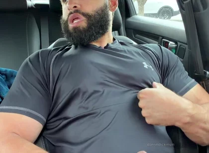 Muscle Cub in the Car