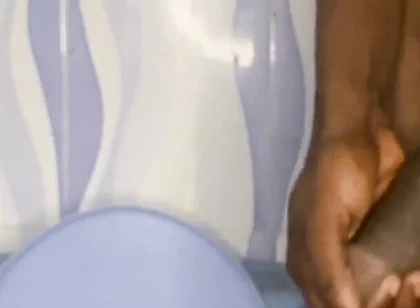 12inch Huge African Cock Getting Erected Takes Morning Piss
