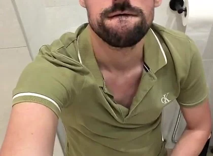 Hot Stepdaddy Jerking off in Bathroom