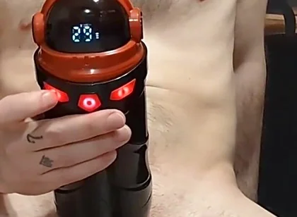 Jahuno Sucking and Vibrating Pocket Pussy Masturbation