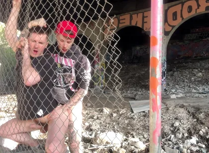 Cruising Tatted Fxggot Fuck Kian Fuk at the Tracks