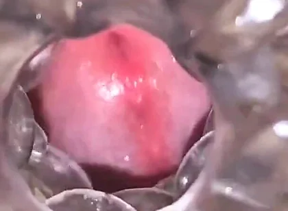 Close-up Cock in Tool for Masturbate Orgasm on Flash