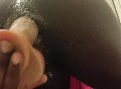 Thick Femboy Creaming On thick Dildo