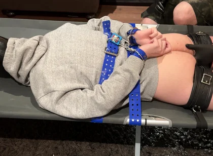 Twink Strapped Face Down Ass Play and Sounding