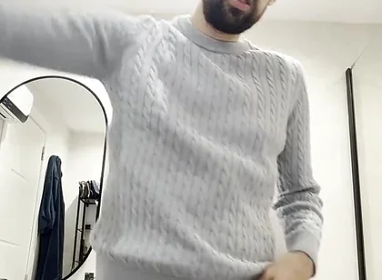 Hot Mature Stepdaddy Jerking off and Showing Ass