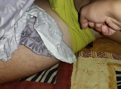 Horny Twink Jerks off His Hot Stepdaddy's Dick
