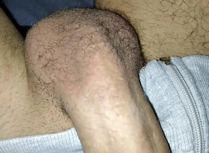 Bastard Empties Semen From His Big Cock Under the Sheets, Suck Please!!