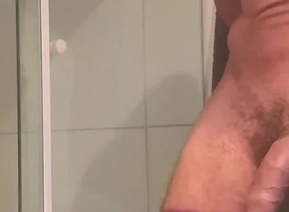 Gold Shower Pissing Toilet at Home Piss Cock Dick