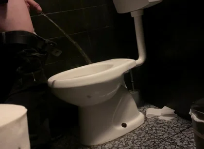 Amateur Straight Boy Caught Peeing in a Bar Restroom