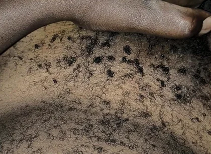 Late Night Horny Hairy African Male Stroking Dick and Releases Loads of Cum After the Lady Didn't Show up for Sex