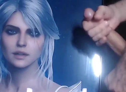 Cum Tribute for Ciri (game Character From Witcher 3)