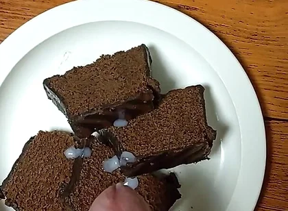 chocolate cake with cum