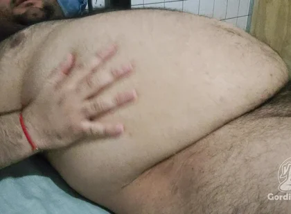Fat Guy Masturbating