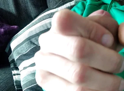 Huge Veiny Cock Is Jerked on the Couch Until He Cums, We Watch a Movie?