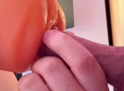 Straight Guy Pounds His Girl at the Gloryhole - but Who's Really Moaning Behind It?!