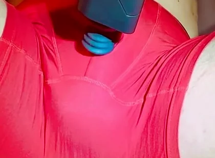 Cumshot in Panties From a Powerful Massager!