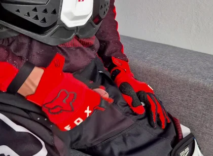 A Very Excited Biker Marked His New Fox Boots