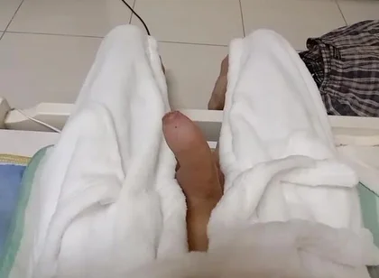 White Towel Covering Only Half