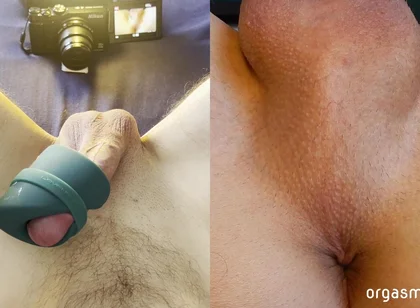 My Favorite Toy Gives Me an Intense Orgasm - Split View with Orgasmic Contractions