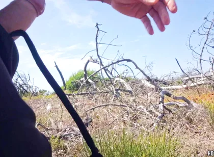 Masturbating My Big Cock on a Beach - Walking Excited