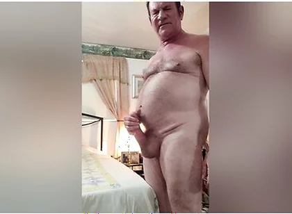 Old Man Stroking Big Dick