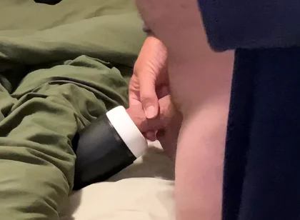 Filling up My Mouth Toy with Future Cum Lube