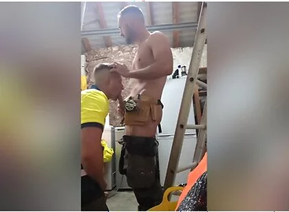 Tradie Lad Drops To His Knees