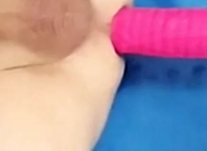 Big Cock Old Man Gets Dildo Fucked on the Fucking Machine