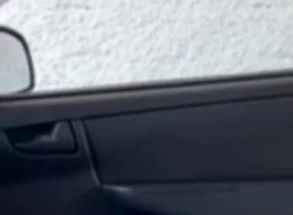 Brunette Jerking off in the Car
