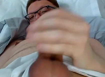 Laid-back Edging My Ringed up Cock and Bouncing My Balls