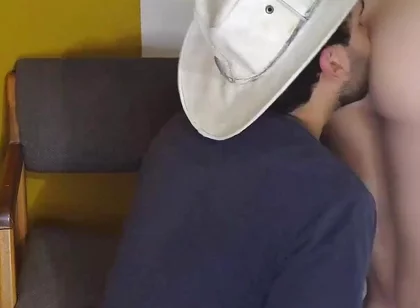 Cute Cowboy Gives His Ass to His Straight Cousin to Get Fucked Creampie