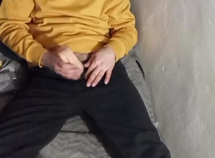 Masturbating in Bed at the Cabin