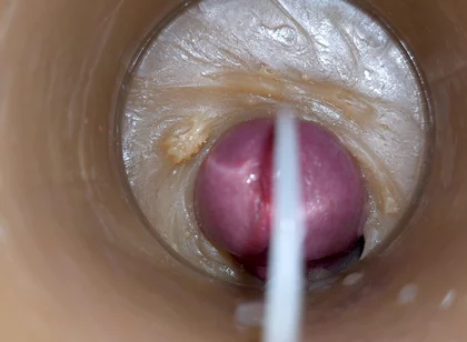 Camera Inside Deep Pussy Captures Cumshot