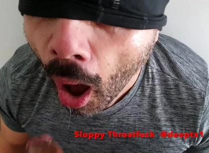 Cumshot and Sloppy Throatfuck with Latino Jock