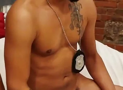 Two Black Officer Cocks Fuck Latin Ass