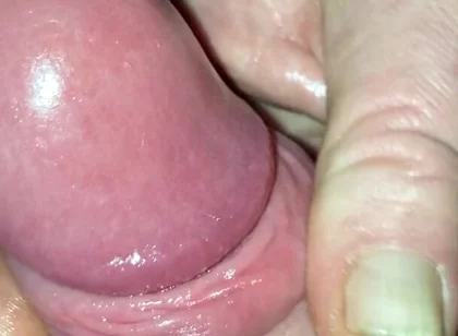 Long, Pumped Bulging Foreskin Dick with Cumshot