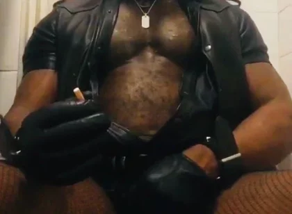 Leather Muscle Verbal Smoke Session