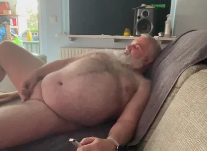 Wanking at the Sofa 5