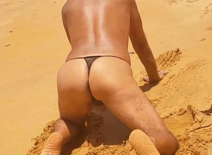 Ladysilva on the Beach Very Hot in Panties
