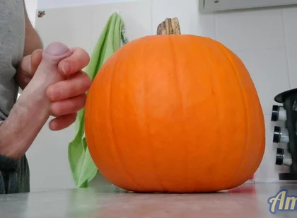Another Halloween Orgasm. Throbbing and Thick on Pumpkin.